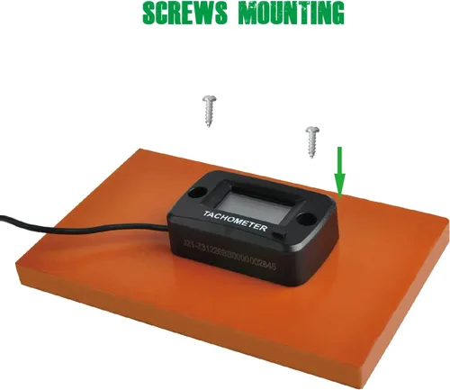 Vista 5 de Yooreal Tacómetro digital, medidor de RPM con clip para cortacésped de empuje, generador de automóvil, compresor, motosierra, motosierra