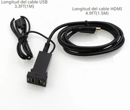 Vista 3 de Timloon Cable de montaje de enchufe HDMI+USB Entrada de audio Relé de audio Uso para Toyota (tipo A)