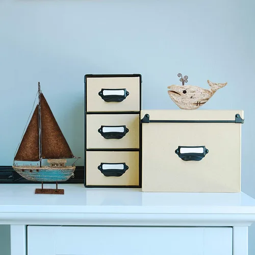 Vista 3 de Decoración de velero de madera rústica, decoración náutica de mesa, decoración náutica de velero de madera, decoración temática de playa, decoración