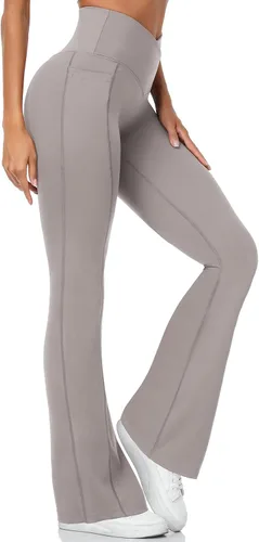 Vista 6 de MIHRUSEM Flared Leggings Skims Dupe Forbidden Pants Butt Lifting Leggings Tummy Control with Pockets for Women