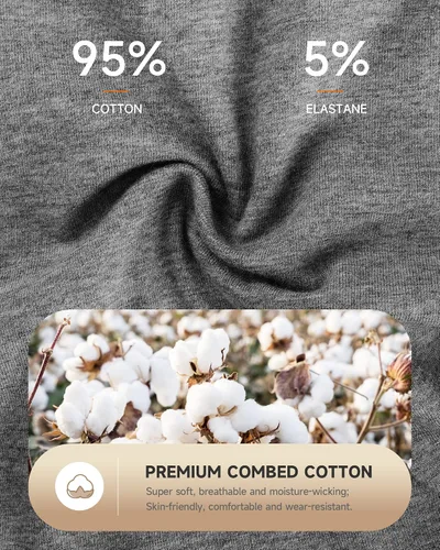 Vista 5 de PULIOU Ropa interior para mujer, paquete de 3, ropa interior elástica de algodón de cintura alta para mujer hipster posparto