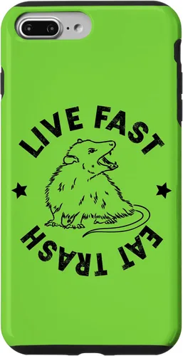 Vista 12 de iPhone 16 Funny Live Fast Eat Trash Possum Lover Case