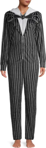 Vista 2 de Womens Jack Skellington Onesie Adult Nightmare Before Christmas Union Suit