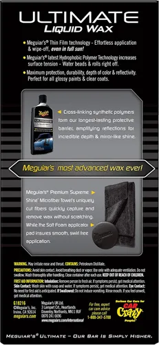 Vista 3 de Meguiar's, conjunto de cera y abrillantador con paño de microfibra, almohadillas de espuma y compuesto
