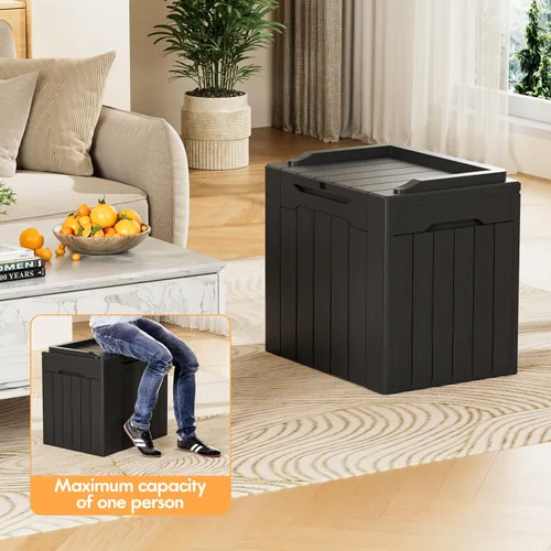 Vista 4 de YESHOMY Contenedores de almacenamiento de plástico de 30 galones con tapa, organizadores de cajas apilables para sala de estar, oficina, dormitorio