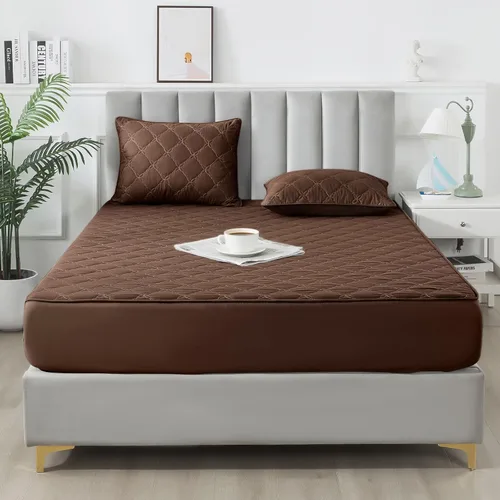 Vista 10 de Protector de colchón impermeable – Protector de colchón de tamaño individual silencioso y estilo sábana bajera Protección completa de cama