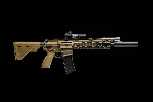 Vista 3 de HK Heckler & Koch 416 A5 AEG Rifle Automático de Airsoft BB de 6mm, Color Canela