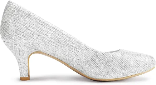 Vista 3 de DREAM PAIRS Luvly - Zapatos de tacón bajo para fiesta de boda para mujer