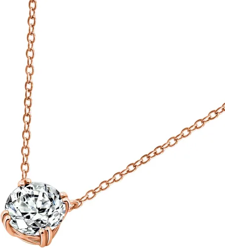 Vista 20 de Amazon Essentials Collar con colgante solitario de plata de ley con corte redondo, elementos infinitos y circonitas cúbicas redondo
