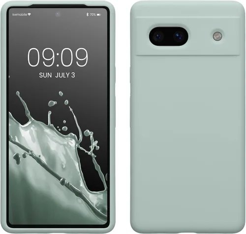 Vista 293 de kwmobile Funda Compatible con Google Pixel 6 Pro - Funda de Teléfono de Silicona TPU con Acabado Suave - Azul Caribe