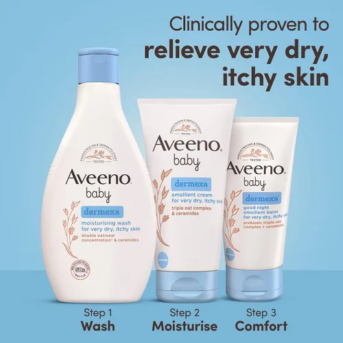 Vista 6 de Aveeno Baby Bálsamo Emoliente Dermexa Buenas Noches, 2.5 fl oz