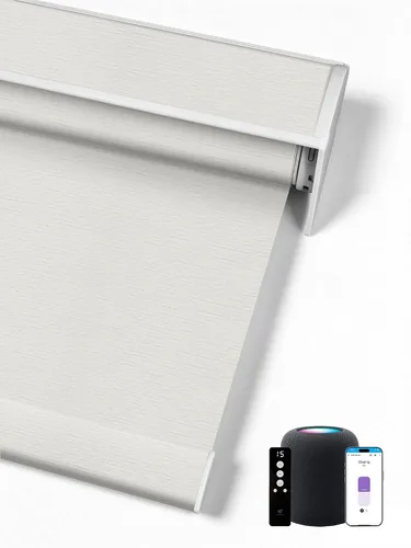 Vista 15 de SmartWings Persianas Enrollables Inteligentes Motorizadas con Filtro de Luz, Persianas Eléctricas con Control Remoto para Ventanas Compatibles