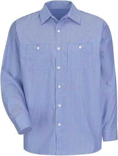Vista 4 de Red Kap Camisa de trabajo de rayas industriales RK para hombre