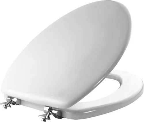 Vista 10 de Mayfair - Asiento para inodoro con bisagras de níquel cepillado, 144BNA 000, 0 volts