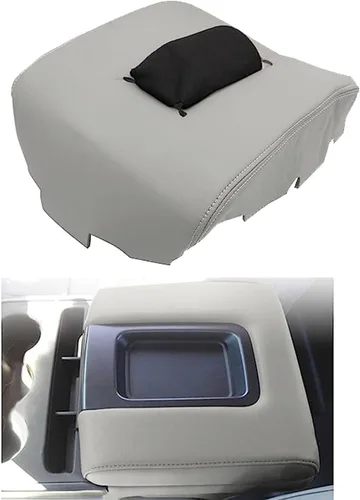 Vista 8 de NLQR Cubierta de Consola Central de Repuesto compatible con Chevy Silverado GMC Sierra 1500 2500 3500 2014-2018, Almohadilla de Caja