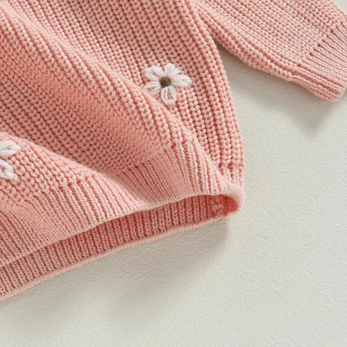 Vista 4 de Suéter de manga larga para bebé y niña, sudadera de punto para otoño e invierno