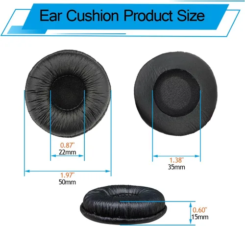 Vista 5 de Almohadillas para auriculares Plantronics, repuesto para Plantronics HW251N HW261N HW510 HW520 Blackwire 3210 3220 3320 C320 C3225 Jabra PRO 920 930