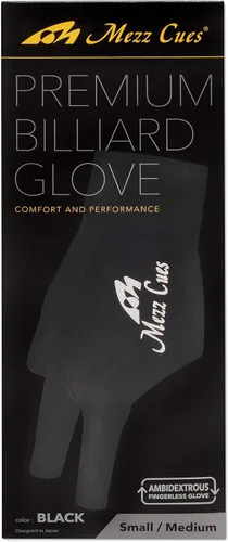 Vista 4 de MEZZ Guante de billar premium, se adapta a cualquier mano (Grande/XL, negro)