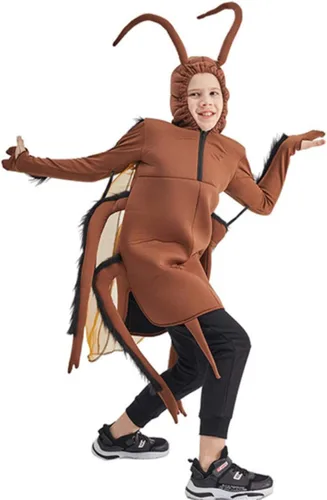Vista 4 de Honeystore Disfraz divertido de cucaracha para niños disfraz de juego de rol color marrón