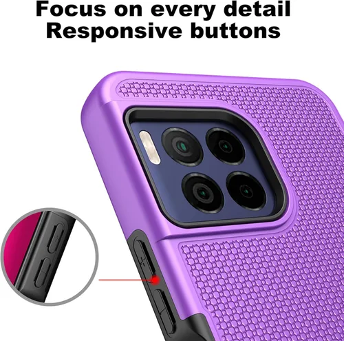 Vista 5 de Ailiber Funda para TMobile Revvl 7 Pro 5G, con protector de pantalla, doble capa de protección a prueba de golpes, parachoques de silicona