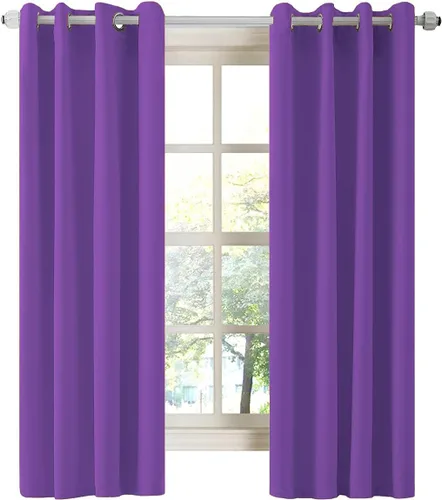 Vista 39 de LA PALMA Cortinas opacas con aislamiento térmico y ojales, para sala de estar, dormitorio, paquete de 2 paneles