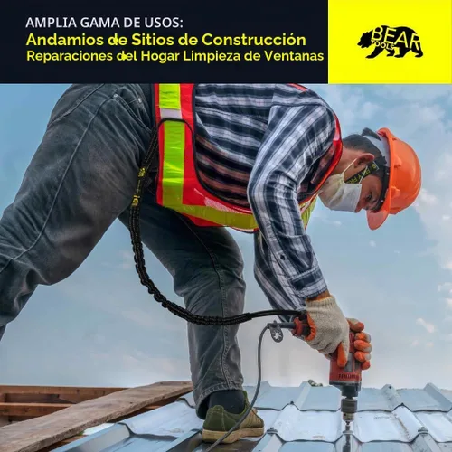 Vista 6 de BearTOOLS 0921S - Cordón para herramientas con conector único y extremo de bucle ajustable, longitud estándar, límite de peso máximo de 17.6