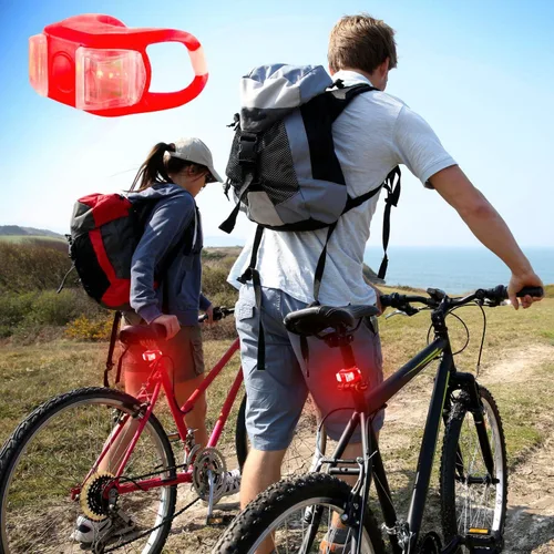 Vista 5 de Bright Eyes, juego de luces LED de bicicleta aluminio impermeable, 300 lúmenes (delanteros, traseras), paquete x 2