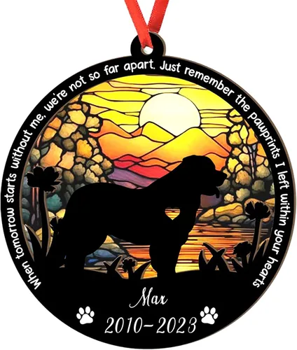 Vista 96 de Adorno personalizado para atrapasoles de sabueso afgano, adorno de Navidad de sabueso afgano – Regalo para perro amante, sabueso afgano