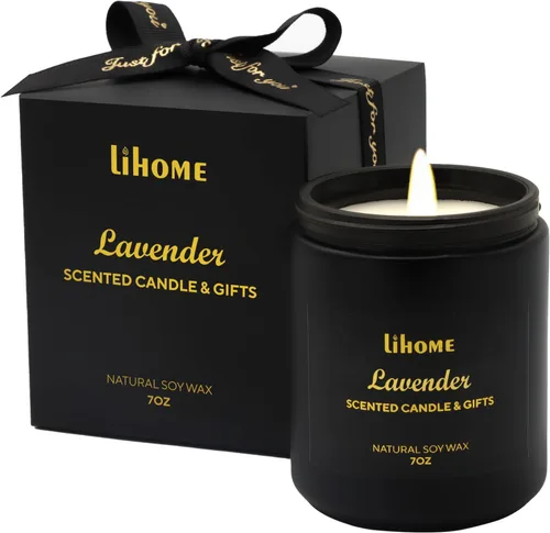 Vista 27 de Lihome Velas de otoño – Decoración de otoño para el hogar, regalos para mujeres, mamá, amiga, cera de soja natural, velas perfumadas de sidra