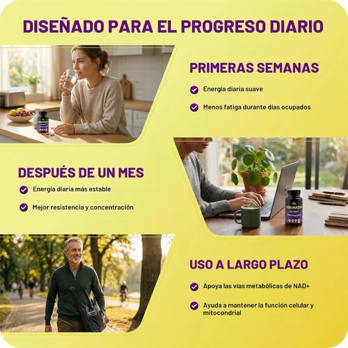 Vista 7 de HerbaMe Suplemento de apoyo NAD+, fórmula de energía celular de múltiples