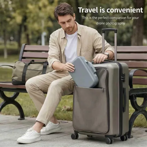 Vista 6 de NEO 2 - Funda rígida impermeable para accesorios DJI Neo 2, bolsa de almacenamiento de viaje para DJI Neo 2 Fly More Combo, compatible con control