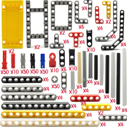 Vista 2 de dspitwod Piezas Técnicas Vigas Ejes Conectores Ladrillos Juegos - 420 Piezas, Vigas de Brazos de Elevación Marco para Juguetes de Bloques