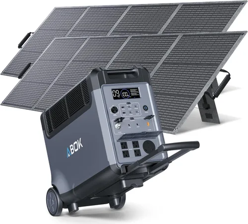 Vista 13 de ABOK Ark3600 Estación de energía portátil con 2 paneles solares de 400 W