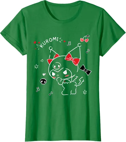 Vista 33 de Kuromi Camiseta Mischievous Tee Shirt Negro