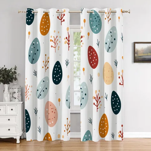 Vista 18 de Cortinas opacas de cocina con pintura al óleo de Europa rosa y negra para ventanas, cenefas opacas modernas de torre Eiffel de poliéster multicapa