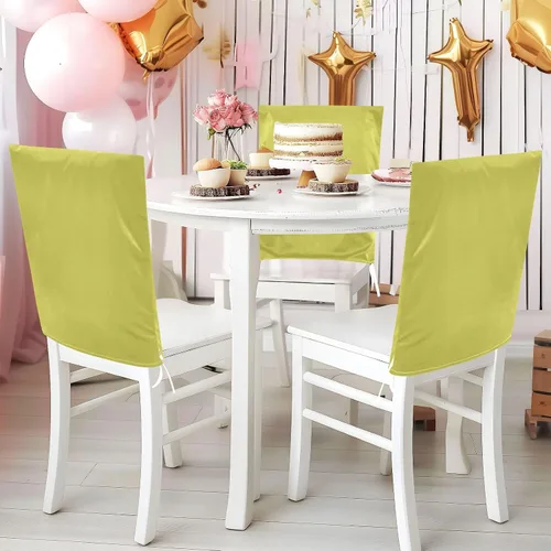 Vista 5 de Chartreuse - Fundas decorativas para respaldo de silla para banquetes de boda, suaves, lavables a mano, fundas decorativas para sillas de comedor, 6