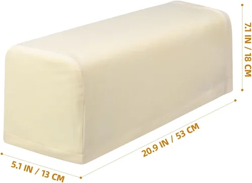Vista 4 de Garneck 2 fundas de tela elástica para reposabrazos antideslizantes, de elastano, para sillón reclinable, protector de muebles, color beige