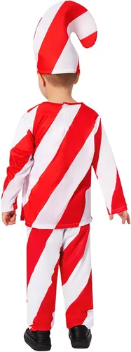 Vista 2 de Disfraz de árbol de Navidad para niños, niño y niña, divertido disfraz de bastón de caramelo, unisex, regalo novedoso