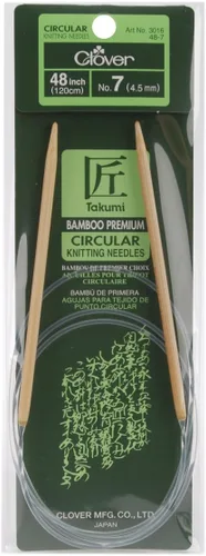 Vista 4 de Agujas de tejer circulares de bambú Takumi, 48 pulgadas tamaño 0