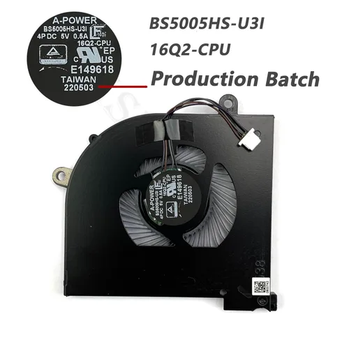 Vista 6 de BestParts Nuevo reemplazo original del ventilador de refrigeración de CPU+GPU para MSI GS65 Stealth Thin, P/N: MS-16Q2 MS-16Q3, 16Q2-CPU 16Q2-G-CCW