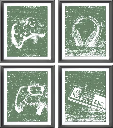 Vista 10 de AEHIE Póster artístico de pared para sala de juegos para niños, adolescentes, niños, dormitorio, sala de juegos, decoración de sala de juegos, club