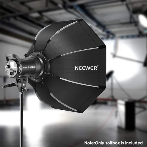 Vista 6 de NEEWER Caja de luz octogonal de liberación rápida, con montaje Bowens, bolsa de transporte compatible con Neewer CB60 CB100 CB150 Vision 4