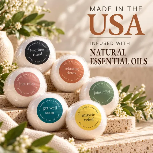 Vista 2 de Bath Bombs Gift Set - USA Made with Organic & Natural Ingredients