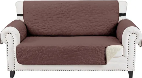 Vista 62 de CUCRAF Funda acolchada antideslizante para sofá, resistente al agua, protector de muebles para sofá de 1 cojín, apto para mascotas, funda de sofá