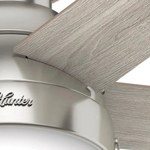 Vista 10 de Hunter Anslee, Ventilador de techo, para interiores, con luz LED, 46 Acabado cepillo níquel (Brushed Nickel Finish)