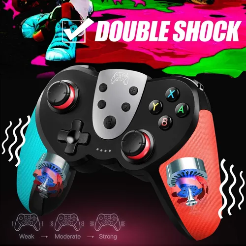 Vista 5 de TERIOS Controlador inalámbrico Pro compatible con SwitchSwitch Lite Switch OLED - Joypad premium para videojuegos - 3 niveles de velocidad turbo