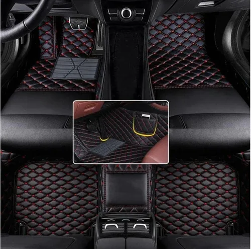 Vista 8 de Tapetes de suelo de automóvil compatibles con el 99 % de los sedán, SUV, deportivos, cobertura completa, compatible con hombres y mujeres, Negro