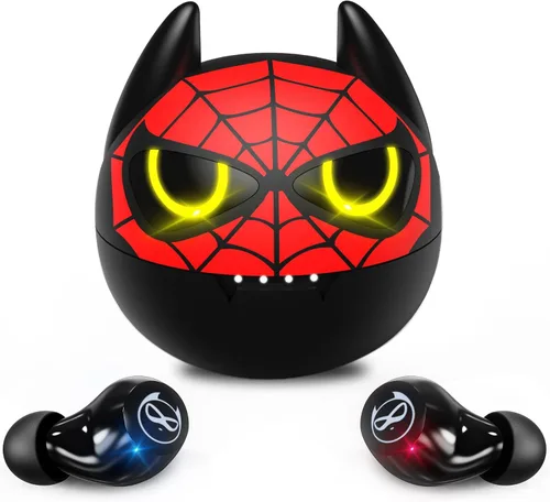 Vista 10 de Auriculares inalámbricos para niños con orejas pequeñas, auriculares con control táctil, auriculares in-ear inalámbricos, auriculares Bluetooth 5.3