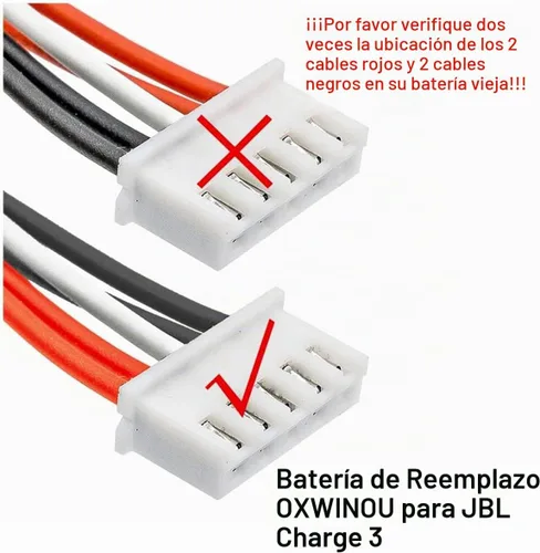 Vista 3 de Batería compatible con Charge 3 Batería GSP1029102A Reemplazo Charge3 3.7V 7000mAh (paquete de 1)
