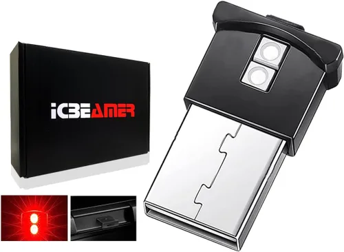 Vista 18 de ICBEAMER Smart USB 1-Paquete (Azul) Luz de Noche LED Automática Plug-in Miniatura para Coche, Van, Pickup, Camión, Interior, Maletero, Iluminación